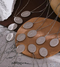 Load image into Gallery viewer, Engraved Birth Month Flower and Name in Silver