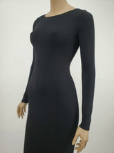 Load image into Gallery viewer, Long Sleeve Midi Dress (Black)
