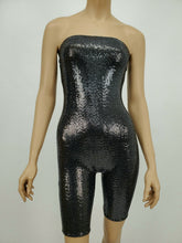 Load image into Gallery viewer, Tube Romper (Metallic Silver)
