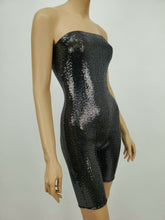 Load image into Gallery viewer, Tube Romper (Metallic Silver)
