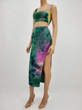 Load image into Gallery viewer, Tie-Dye Crop Tank and Midi Skirt Set (Green/Pink/Yellow)
