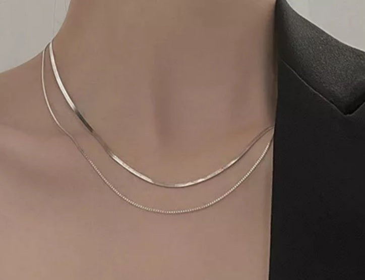 925 Sterling Silver Layered Necklace