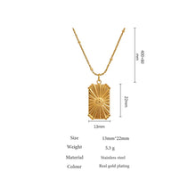 Load image into Gallery viewer, Square Pendant Gold Necklace
