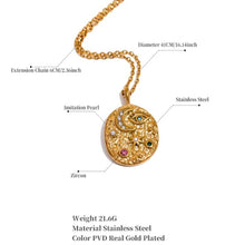 Load image into Gallery viewer, Gold Moon Star Eye Necklace
