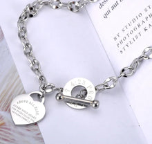 Load image into Gallery viewer, Toggle Heart Bible Verse Necklace
