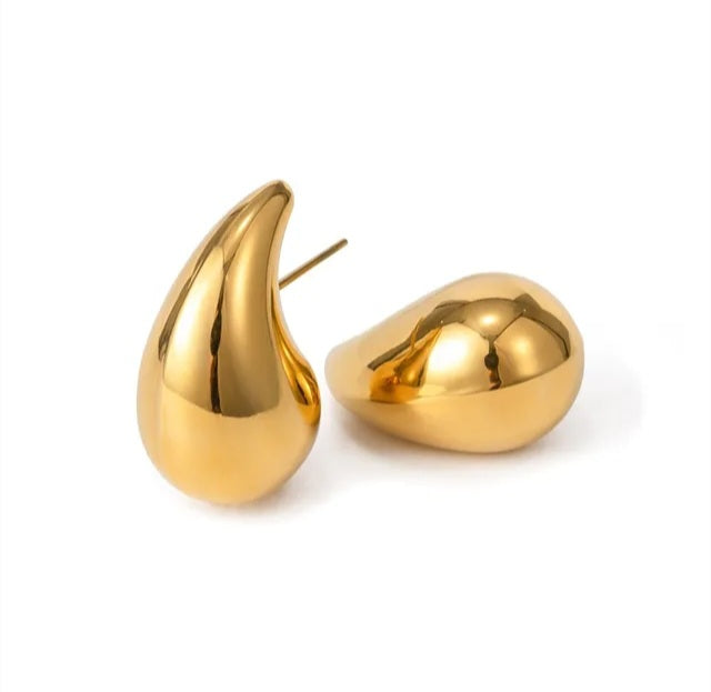 Chunky Waterdrop Earrings Gold/Silver