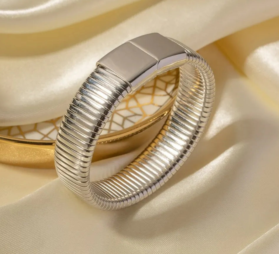 Chunky Wide Snake Chain Bracelet (Gold/Silver)