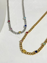 Load image into Gallery viewer, Colorful Heart Chain Necklace

