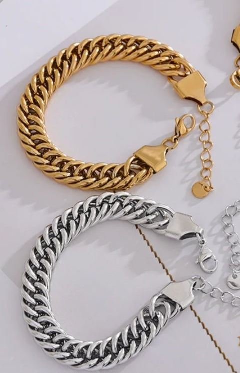 Wide Tight Chain Bracelet