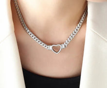 Load image into Gallery viewer, Stainless Steel Heart Chain Necklace
