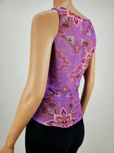 Load image into Gallery viewer, Lavender Print Mesh Tank Top
