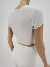 Load image into Gallery viewer, Merrow Ribbed Crop Top (White)

