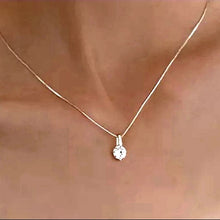 Load image into Gallery viewer, Drop CZ Silver Necklace (Silver)

