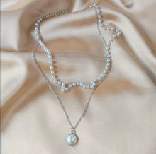 Load image into Gallery viewer, Double Layer Pearl Choker Necklace
