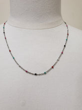 Load image into Gallery viewer, Stainless Steel Bead Ball Necklace  (Silver Multicolor)
