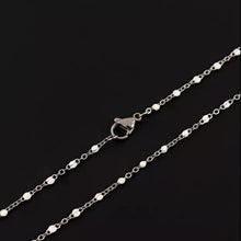 Load image into Gallery viewer, Stainless Steel Bead Ball Necklace  (White)
