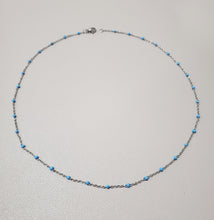 Load image into Gallery viewer, Stainless Steel Bead Ball Necklace  (Blue)
