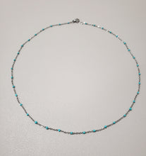Load image into Gallery viewer, Stainless Steel Bead Ball Necklace  (Aquamarine)
