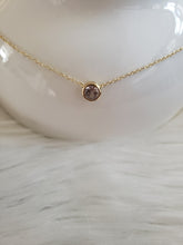 Load image into Gallery viewer, Gold Color Round Cubic Zircon Pendant Necklace
