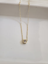 Load image into Gallery viewer, Gold Color Round Cubic Zircon Pendant Necklace
