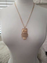 Load image into Gallery viewer, Owl Pendant Necklace Gold Color
