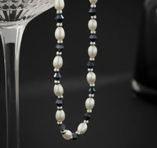 Load image into Gallery viewer, Unisex Faux Pearl with Small Diamond Shape Beads
