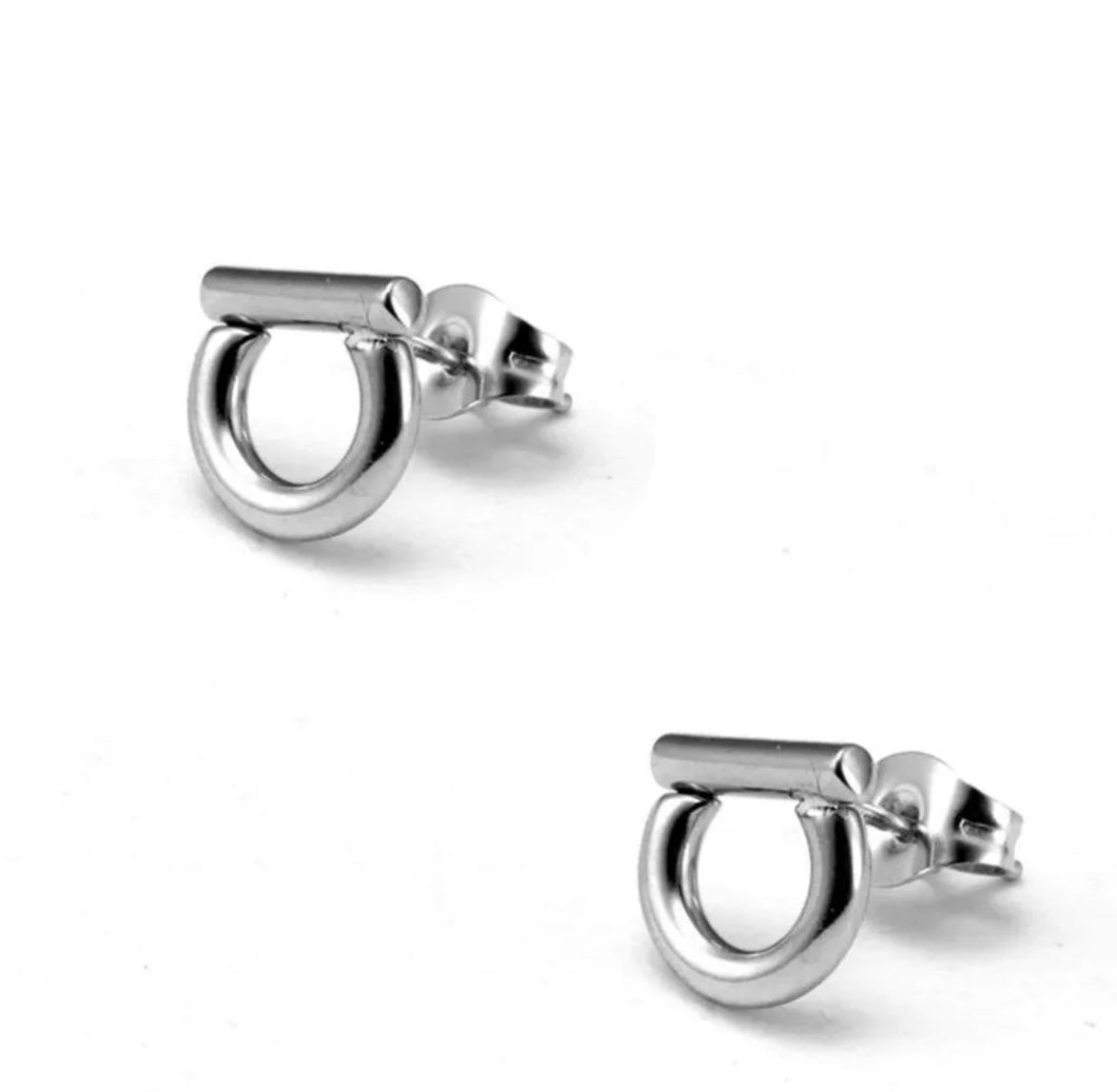 Horseshoe Earrings Silver