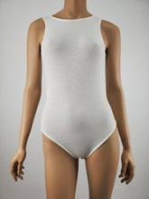 Load image into Gallery viewer, Low Back Ribbed Tank Bodysuit (White)
