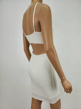 Load image into Gallery viewer, Back Cut Out Midi Dress with Adjustable Spaghetti Strap (White)
