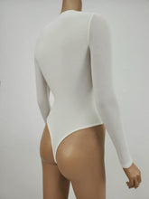 Load image into Gallery viewer, Long Sleeve Mock Neck Bodysuit (White)
