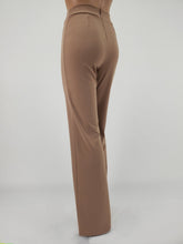 Load image into Gallery viewer, High Waist Front Pintuck Pants with Zipper (Tan)
