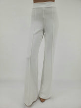 Load image into Gallery viewer, High Waist  Front Pintuck Pants with Zipper (White)
