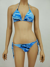 Load image into Gallery viewer, Triangle Tie Side 2 Piece Swimsuit (Blue Wave)
