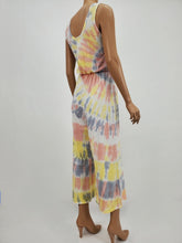 Load image into Gallery viewer, Wide Leg Tie-dye Jumpsuit (Yellow/Gray/Mauve)
