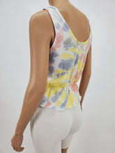 Load image into Gallery viewer, Tie-dye Tank Top (Yellow/gray/Mauve)
