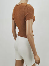 Load image into Gallery viewer, Merrow Ribbed Crop Top (Caramel)
