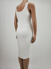 Load image into Gallery viewer, Tank Dress with One Side Chain Strap Plus Size (White)
