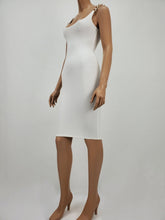 Load image into Gallery viewer, Tank Dress with One Side Chain Strap (White)
