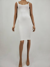Load image into Gallery viewer, Tank Dress with One Side Chain Strap (White)
