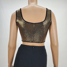Load image into Gallery viewer, Sequins Crop Tank Top (Gold)
